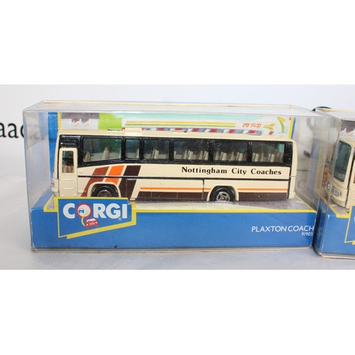 724 - 3 x Collectable Boxed Corgi Plaxton Coach 91905 Models