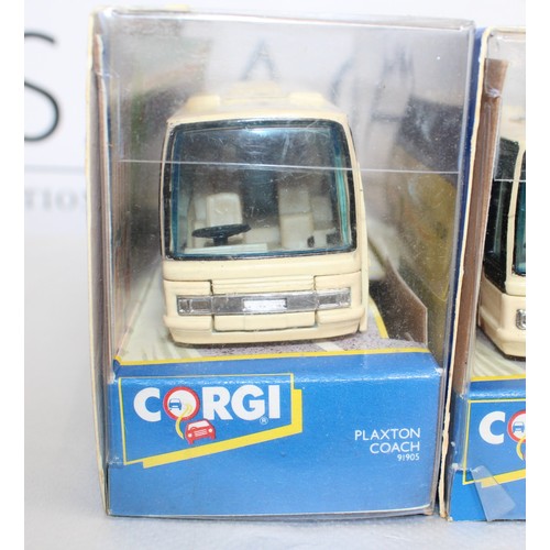 724 - 3 x Collectable Boxed Corgi Plaxton Coach 91905 Models