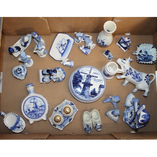 46 - A Selection Of Mainly Dutch Collectable Blue Ceramic Items 
COLLECTION ONLY