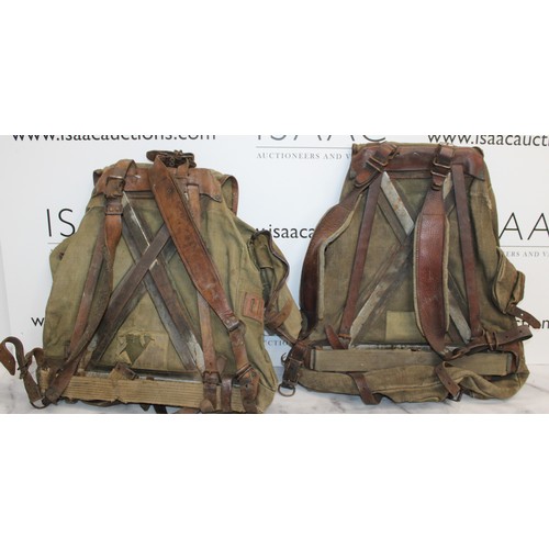 346 - 2 x Military Ridged Back Rucksacks