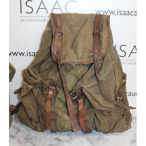 346 - 2 x Military Ridged Back Rucksacks