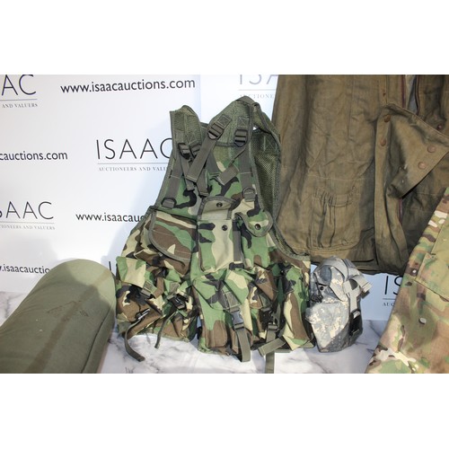 347 - Military Field Gear Including Parachute Jacket, New Field Trousers With Tags, Sleeping Mat, Field Ba... 