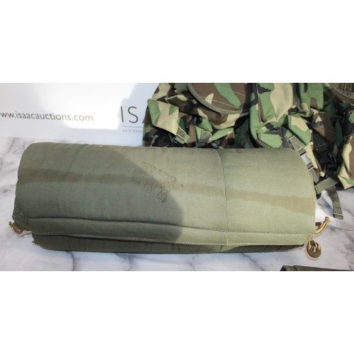 347 - Military Field Gear Including Parachute Jacket, New Field Trousers With Tags, Sleeping Mat, Field Ba... 