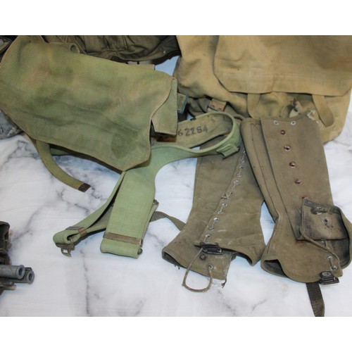 347 - Military Field Gear Including Parachute Jacket, New Field Trousers With Tags, Sleeping Mat, Field Ba... 