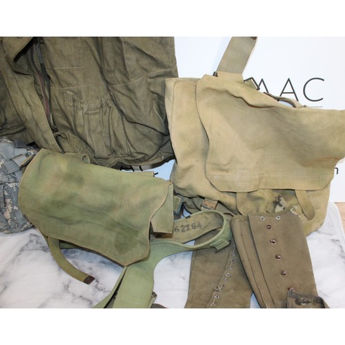 347 - Military Field Gear Including Parachute Jacket, New Field Trousers With Tags, Sleeping Mat, Field Ba... 