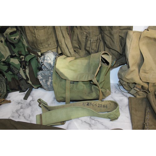 347 - Military Field Gear Including Parachute Jacket, New Field Trousers With Tags, Sleeping Mat, Field Ba... 