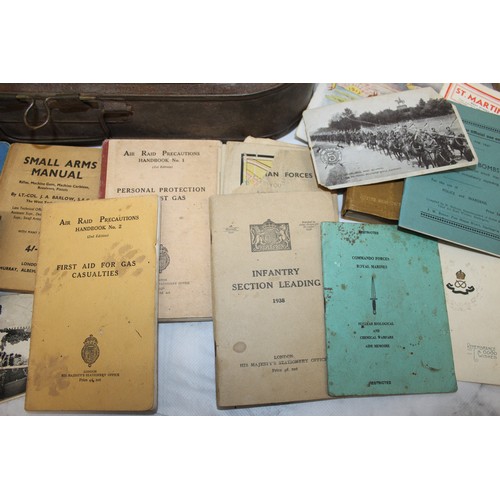 291 - British Grenade Case Complete With Military Paperwork And Maps