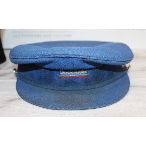 67 - 4 x Hats Inc- Massachusetts Police, Girl Guides, Docklands and Eurostar (Train Hats)...