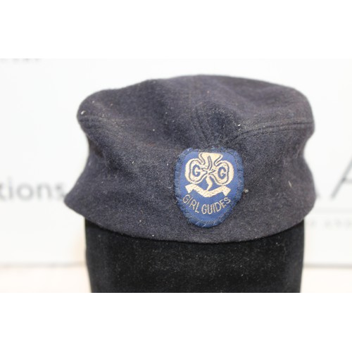 67 - 4 x Hats Inc- Massachusetts Police, Girl Guides, Docklands and Eurostar (Train Hats)...