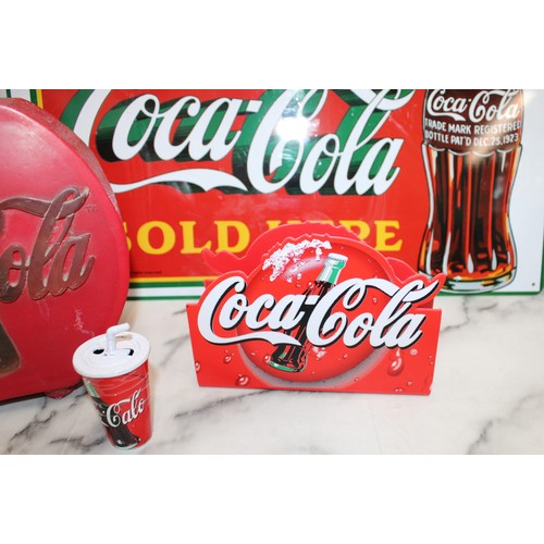 68 - Collection Of Coca Cola Items Inc- Ice Bucket/Glasses/Sign/Bottle Opener Boxed Etc
Collection Only...