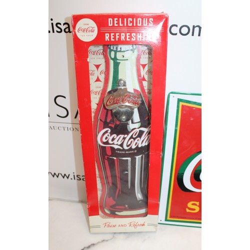 68 - Collection Of Coca Cola Items Inc- Ice Bucket/Glasses/Sign/Bottle Opener Boxed Etc
Collection Only...