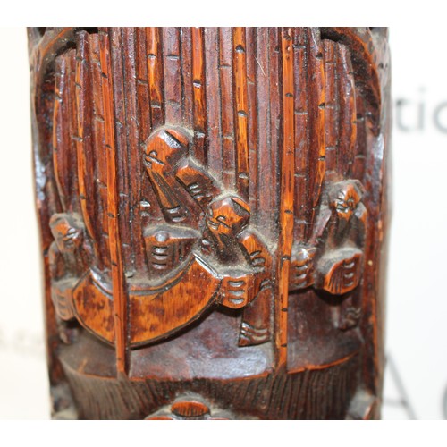 10 - 3 x Collectable Antique Oriental Bamboo Water Pots Tallest:33.5cm Damaged As Per Pictures...