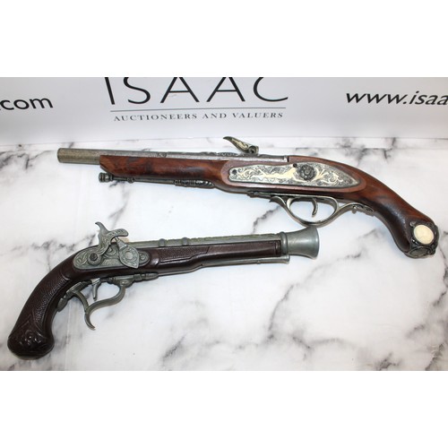 77 - 2 x Reproduction Flintlock Pistols...