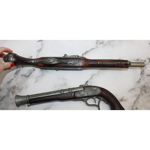 77 - 2 x Reproduction Flintlock Pistols...