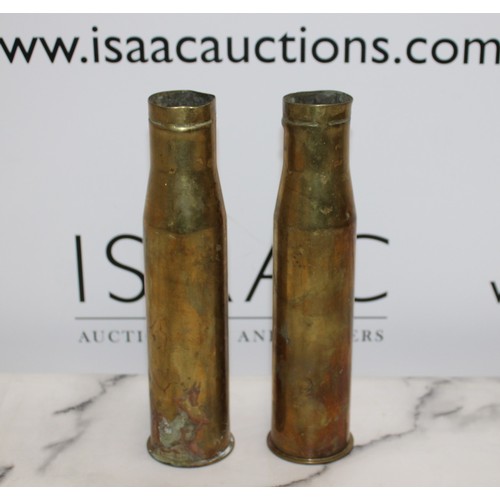 299 - 2 x 1942 Brass Shells