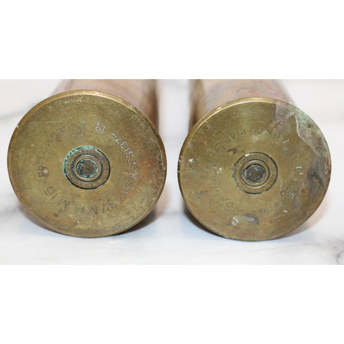 299 - 2 x 1942 Brass Shells