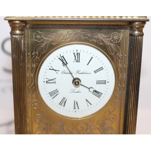 257 - CHARLES FRODSHAM Carriage Clock With Key
COLLECTION ONLY