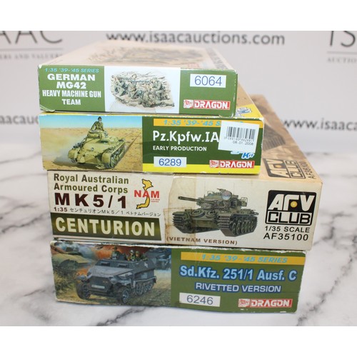 773 - 4 x Boxed Model Kits Inc- DRAGON/Ar.v