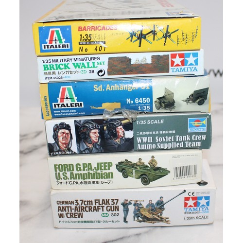 777 - 6 x Boxed TAMIYA/TRUMPETER/ITALERI Model Kits