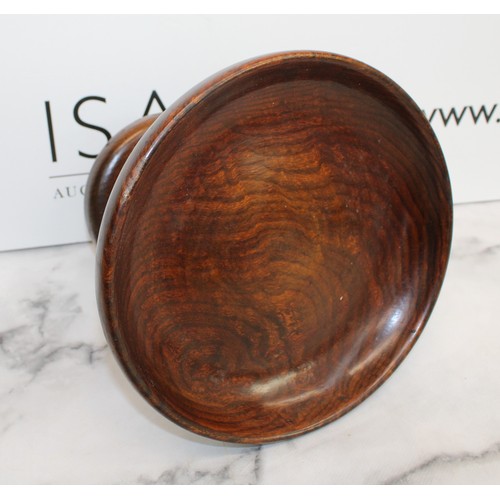 11 - A Collectable Wooden Pedestal Stand Fruit Bowl H:19cm...