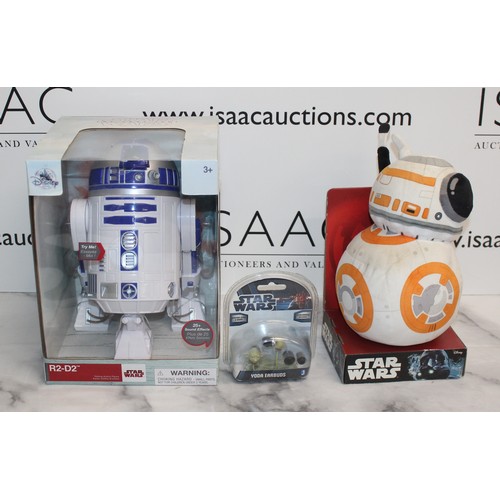 783 - Collectable Star Wars R2D2, BB-8 And Yoda EarBuds
Untested
In Original Packaging