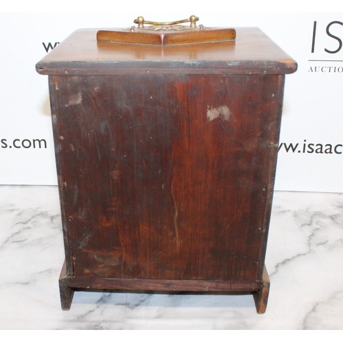 6 - A Vintage Wooden Writing Bureau with lock and key H:35cm...