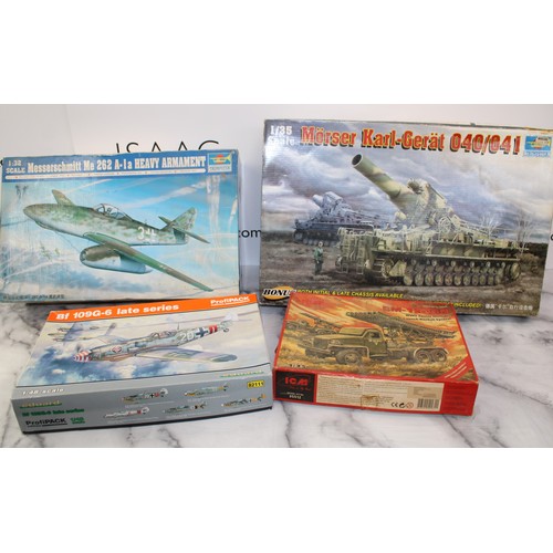 790 - 4 x Boxed Model Kits All Unchecked/Various Conditions Inc- Trumpeter/Eduard/ICM