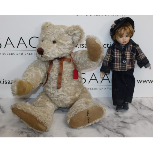 804 - Collectable Vintage Doll And Bretton Bear
Bear Height 50cm