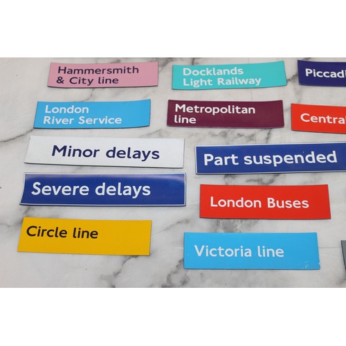 282 - A Selection Of London Transport Magnetic Signs