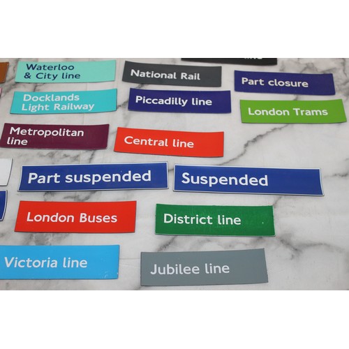 282 - A Selection Of London Transport Magnetic Signs