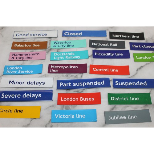 282 - A Selection Of London Transport Magnetic Signs