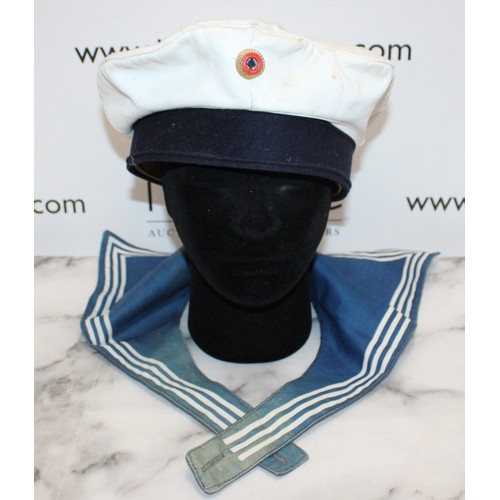 305 - Bundeswehr Hat Sailor Boatman Hat & Russian Navy Sailors Seaman Uniform Collar