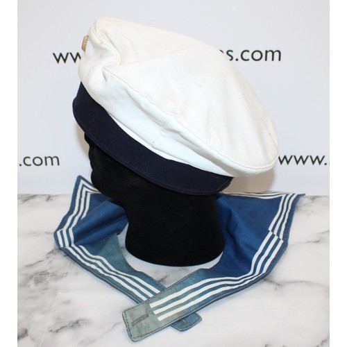 305 - Bundeswehr Hat Sailor Boatman Hat & Russian Navy Sailors Seaman Uniform Collar