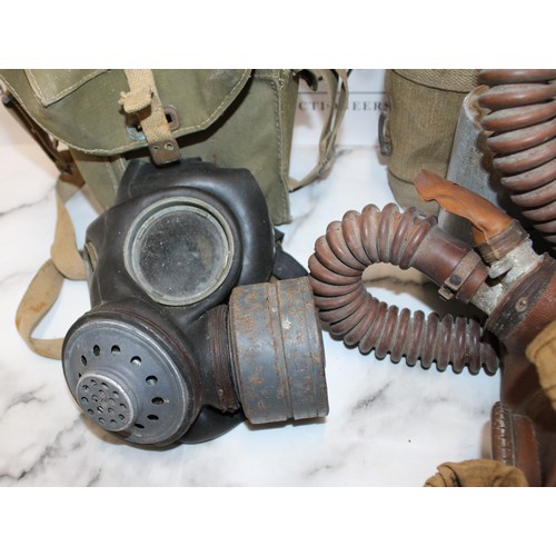 349 - 3 x Gas Masks One Dated 1934