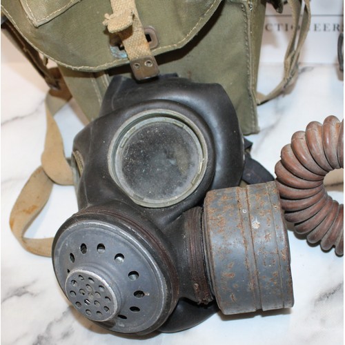 349 - 3 x Gas Masks One Dated 1934