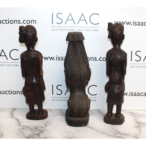 13 - Wooden Carved Figures
Height Of Tallest 45cm