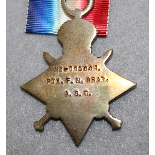 359 - 3 x Collectable WW1 Medals In Their Original Boxes M2/115334 Pte. F.N. Bray, A.S.C