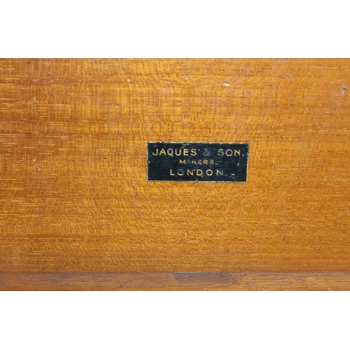 818 - Wooden Boxed Dominoes English Bone And Ebony By Jaques And Son Makers Of London...