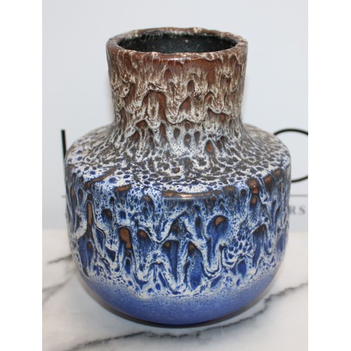 49 - Steuler Keramik Small Blue Brown Flat Lava Vase Height-20cm
Collection Only