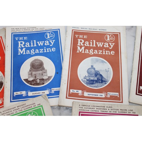 73 - Quantity Of Collectable Railway Memorabilia Inc-Badges/Postcard/The Railway Magazine 1938 July-Decem... 