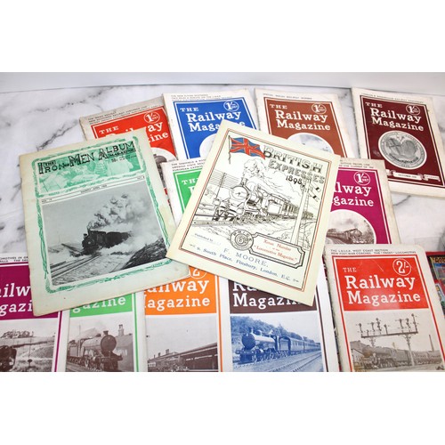 73 - Quantity Of Collectable Railway Memorabilia Inc-Badges/Postcard/The Railway Magazine 1938 July-Decem... 