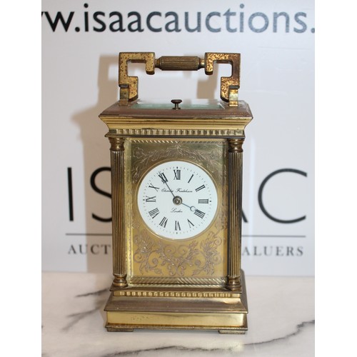 242 - CHARLES FRODSHAM Carriage Clock With Key
COLLECTION ONLY