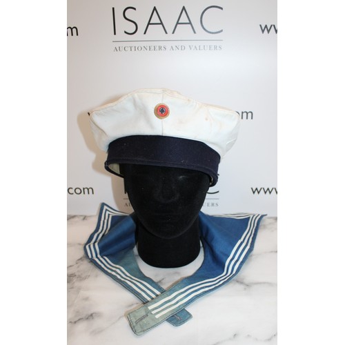 653 - Bundeswehr Hat Sailor Boatman Hat & Russian Navy Sailors Seaman Uniform Collar