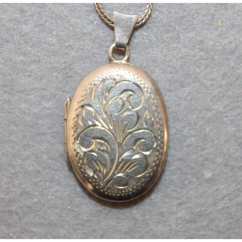 523 - Stamped 925 Italy Necklace & Silver Hallmarked Locket