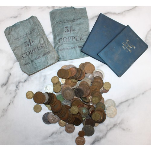 344 - Quantity Of Mixed Coinage/ Barclays Paper Bank Bags/ 2 x Decimal Coin Packs