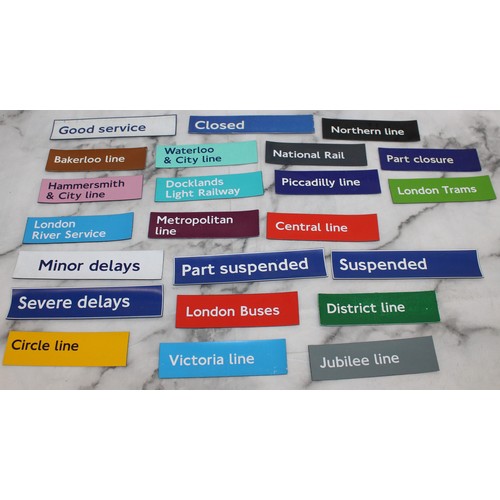 255 - A Selection Of London Transport Magnetic Signs