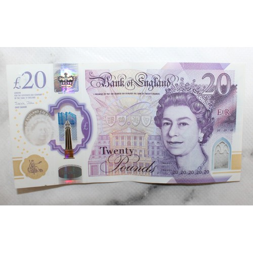 349 - Rare £20 Note Blue Window Printing Error