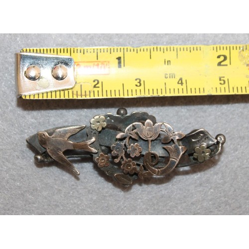 529 - Stamped S.BROS Gold Fronted Brooch As Shown In Pictures