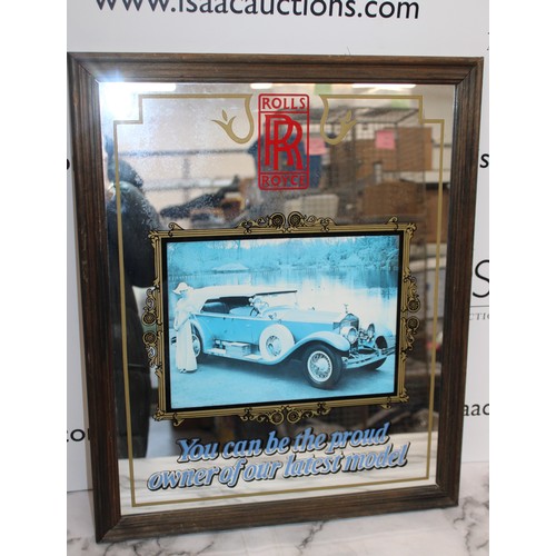 279 - Framed Mirror ROLLS ROYCE Picture 
48CM X 58CM
COLLECTION ONLY