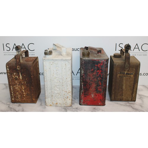 252 - 4 x Vintage Fuel Cans
Height Of Tallest 32cm